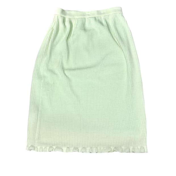 메론 민트 니트 미디스커트