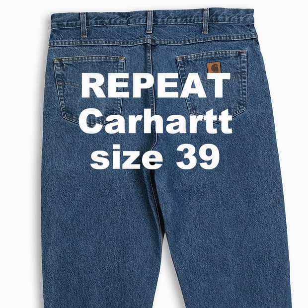 빈티지 칼하트 진청 청바지 배기핏 39 인치 CH0204001