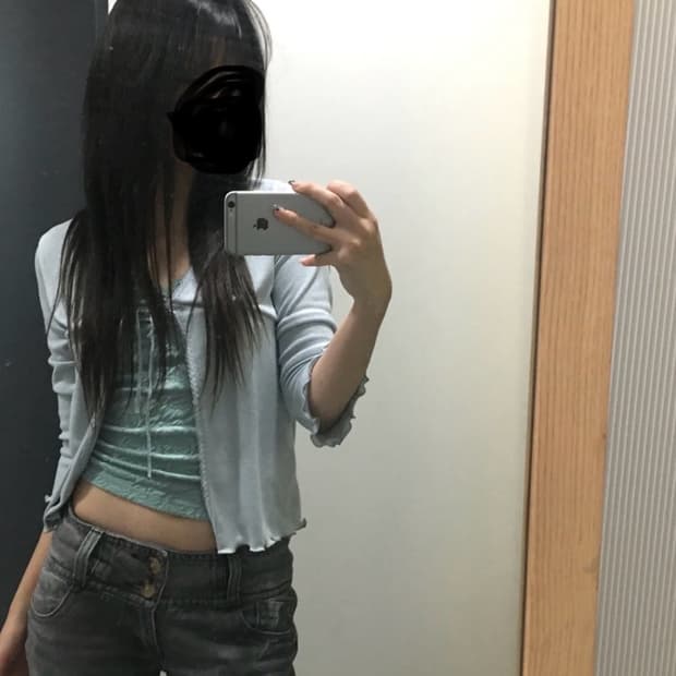 미레코 나시 FLOWER EMBOSSED SLEEVELESS MINT
