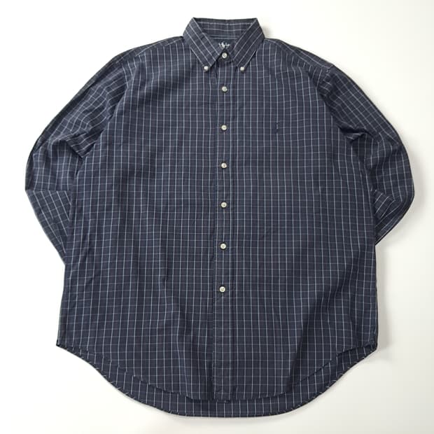 CA665 XL 폴로 90s 홍콩판 레드화이트 마이크로체크 셔츠 남방