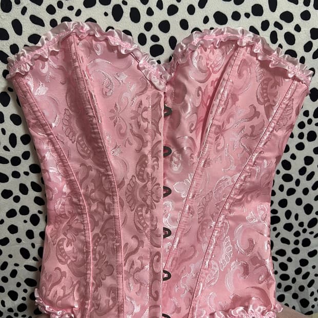 엔틱 페어리 레이스 핑크 코르셋