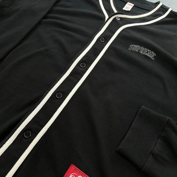 슈프림 18fw 베이스볼 져지