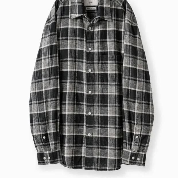 [3,L] 이얼즈어고 모노 체크 포이카 셔츠