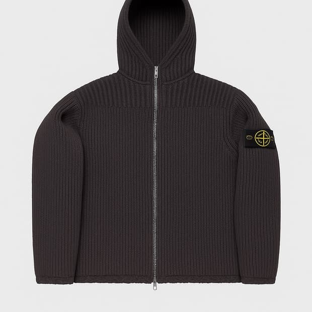 AW02 스톤아일랜드 헤비 울 후디 니트 zip up hoodie