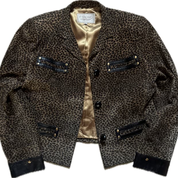 “F.TAKAKO” Leopard Crop Jacket