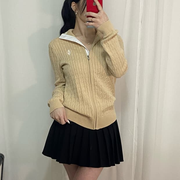 폴로 랄프로렌 꽈배기 니트 집업