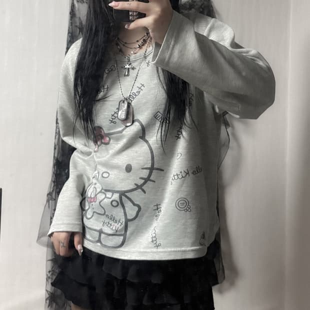 헬로키티 프린팅 롱슬리브 
