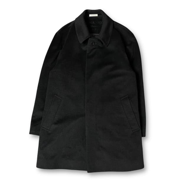 니나리치 블랙 히든버튼 하프 코트