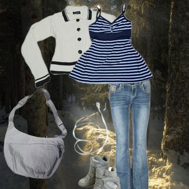 공겜여주 y2k 윈터 페어리 코디셋