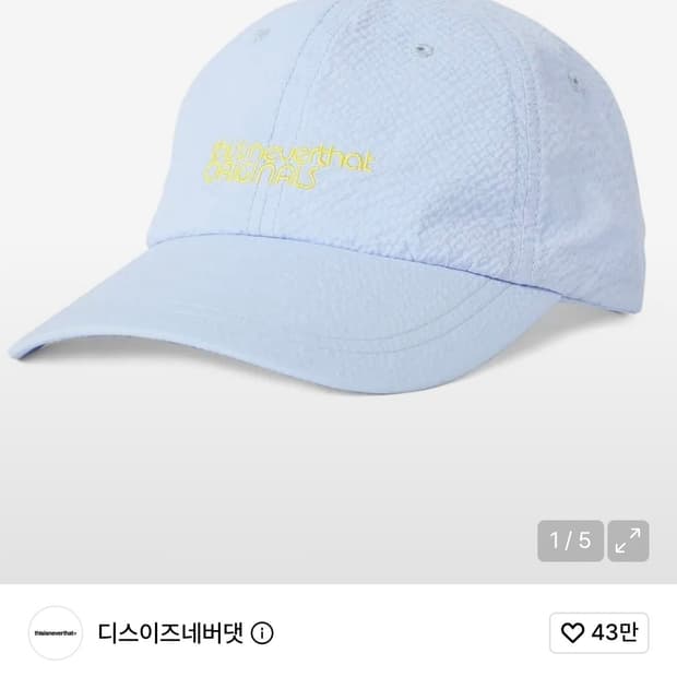 디스이즈네버댓 시어서커 캡