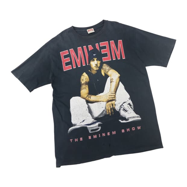 빈티지 00s 에미넴 'The Eminem Show' 랩 티셔츠 (XL)