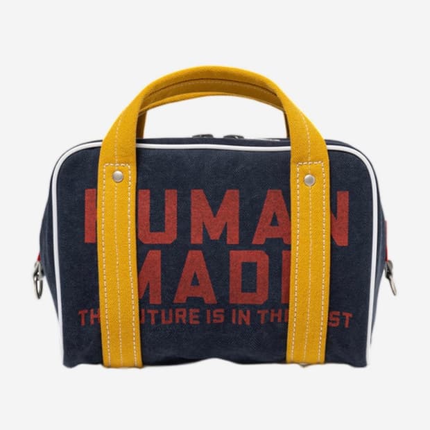 새제품) 휴먼 메이드 캔버스 보스턴 백 토트백 스몰 네이비 가방