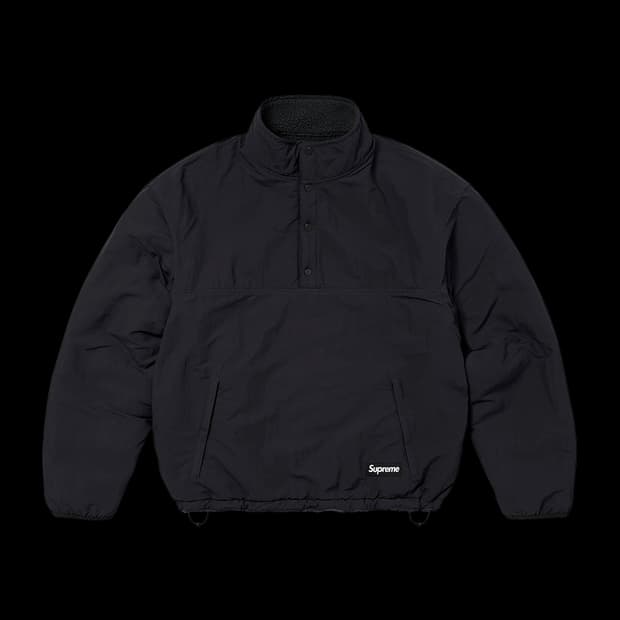 슈프림 폴라텍 셔링 리버시블 풀오버 블랙 - 24FW M