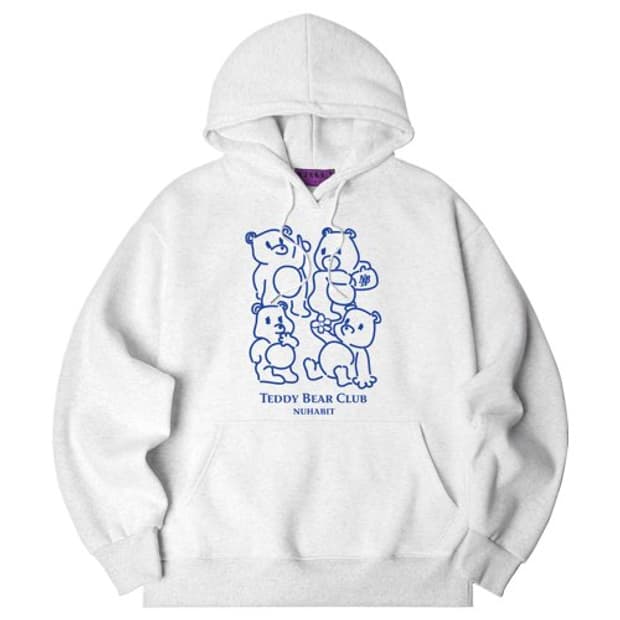 뉴해빗 테디베어 기모 후드티