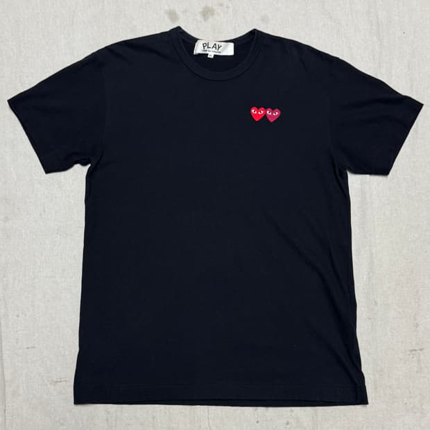 꼼데가르송 투하트 블랙 반팔 XL