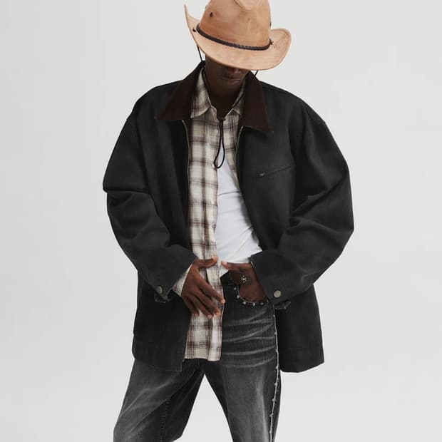 (XL) DNSR 빈티지 워크 자켓 블랙