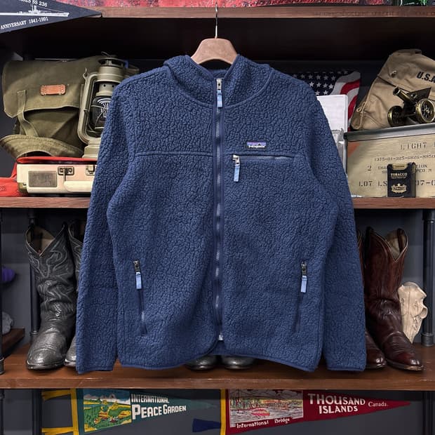 90s 파타고니아 클래식 레트로 파일 플리스 후드 집업 N360