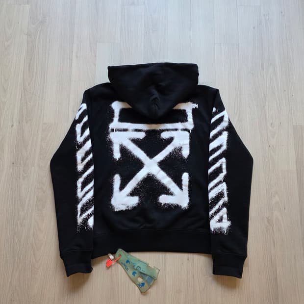 [새상품급,s]오프화이트 그래피티 후드티