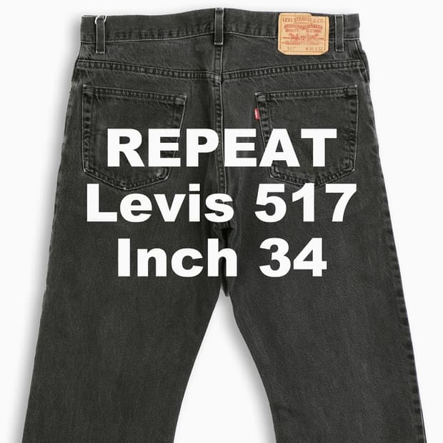 빈티지 리바이스 517 흑청 블랙진 34 인치 LV51736185