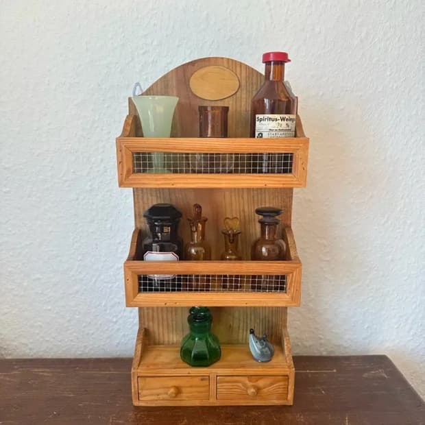 독일)빈티지 우드 벽선반