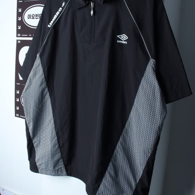 (XL-2XL) 엄브로 집업 바람막이 점퍼자켓 반소매 웜업-H32836
