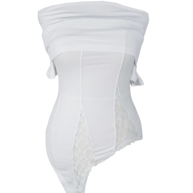 Me愛 - Pure lace off-shoulder T (WHITE)