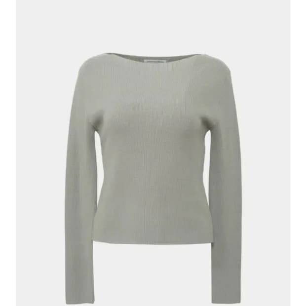 언더스탠딩 보트넥 입술넥 니트-민트