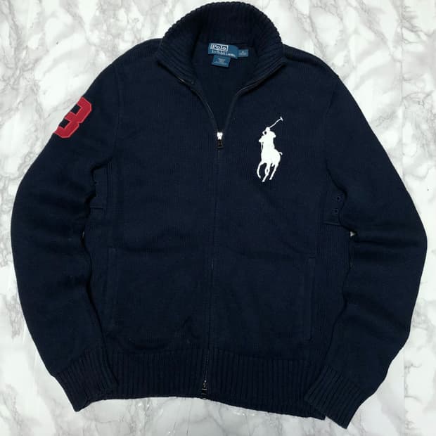 폴로 랄프로렌 빅포니 희귀 대장 니트 가디건 자켓