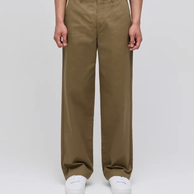 와이드 치노 팬츠 (라이트 브라운)