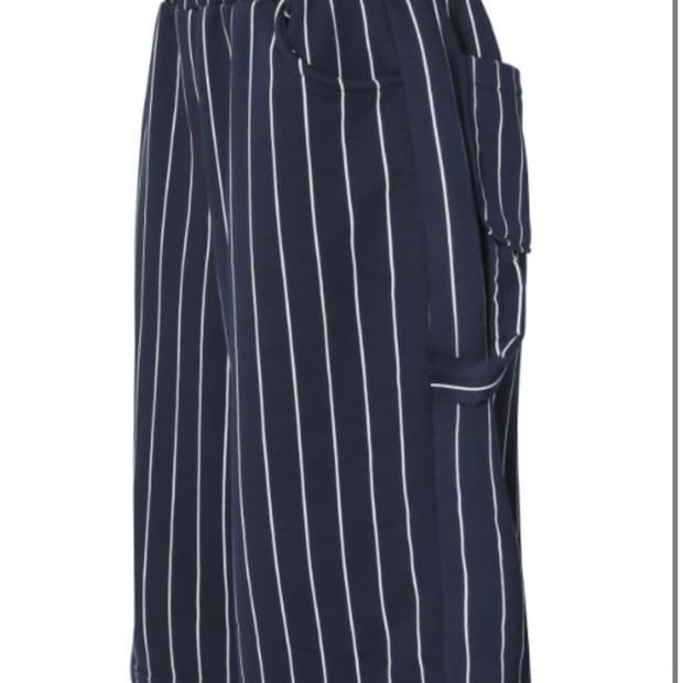 mjd X TRSC 스트라이프 사이드 스냅 와이드 카펜터 버뮤다 팬츠 