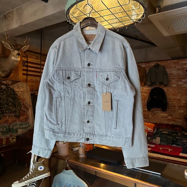 80s USA 빈티지 리바이스 3세대 그레이 데님 자켓