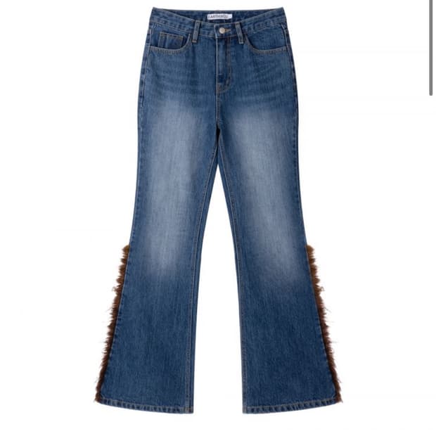 Earthjigu TASSEL BOOTCUT JEANS 사이즈 교환