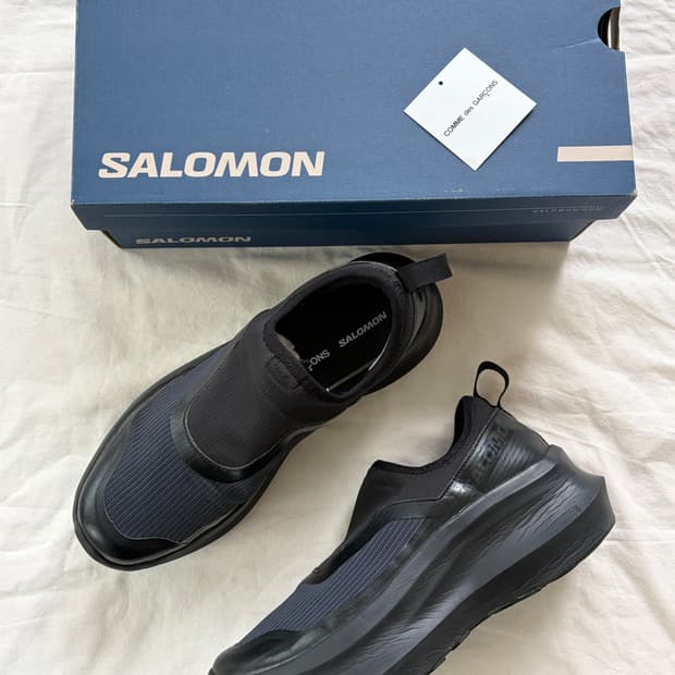 살로몬 x 꼼데가르송 슬립온 플랫폼 블랙  CDG x SALOMON