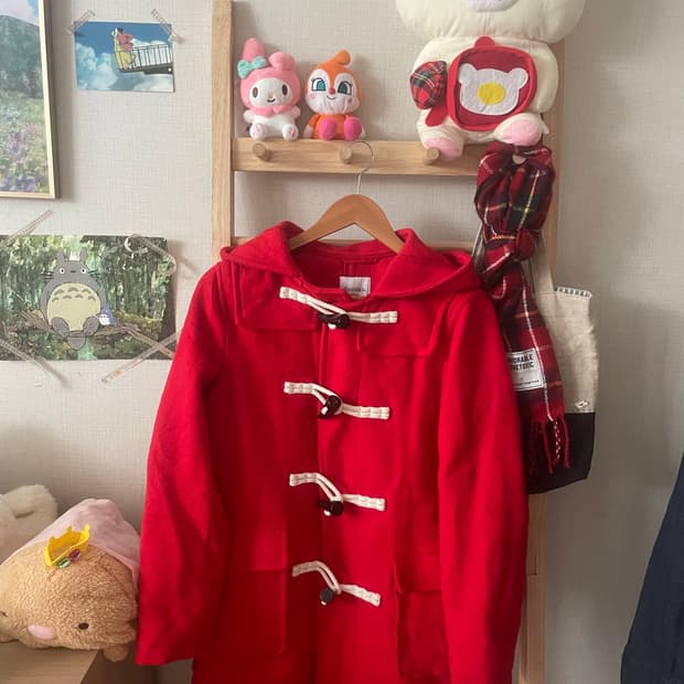 모리걸 빈티지 레드 떡볶이 롱코트 ♥️