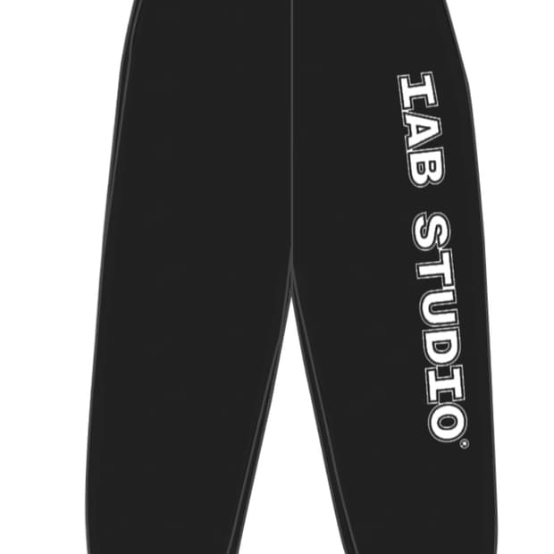 [새상품] 아이앱 스튜디오 아이앱 스트레이트 로고 스웨트팬츠 블랙 XL