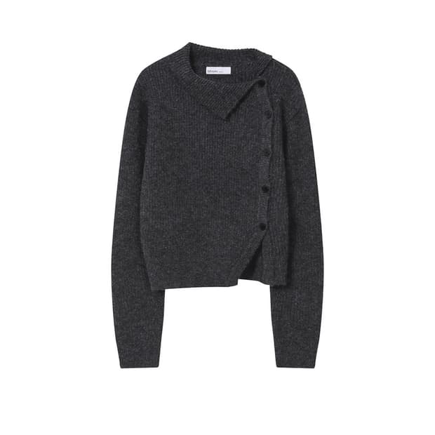 미세키 서울 / Side button knit CHARCOAL