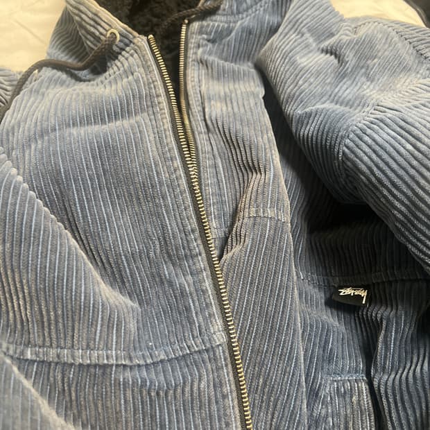 스투시 코듀로이 워크자켓 네이비 L