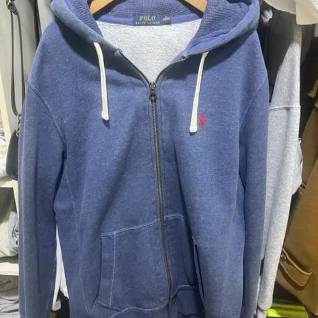 정품 폴로랄프로렌 와플안감 네이비 후드집업