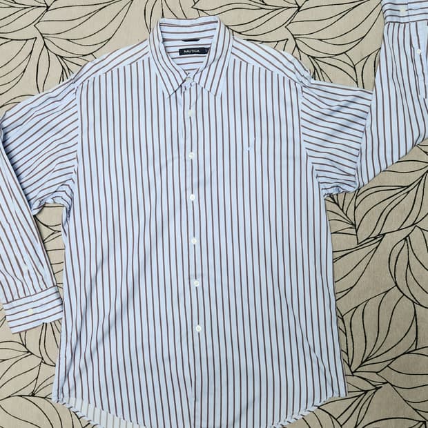 90's 빈티지 Nautica 스트라이프 셔츠 105