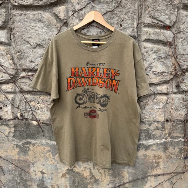 할리데이비슨 빈티지 2018 프린팅 반팔 티셔츠 xl