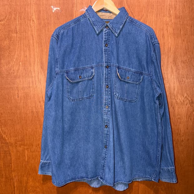 (XL) Faded Glory 빈티지 데님 셔츠