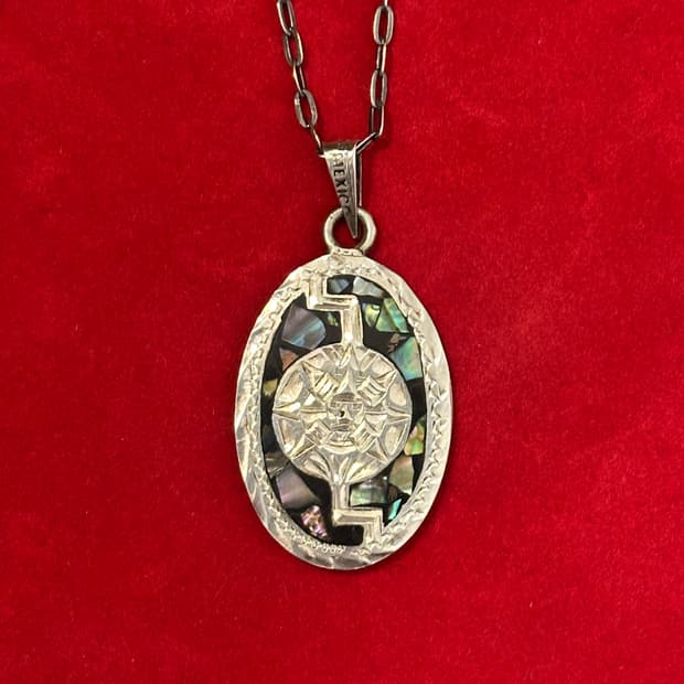 Mexico Vintage Double Face Pendant 925si