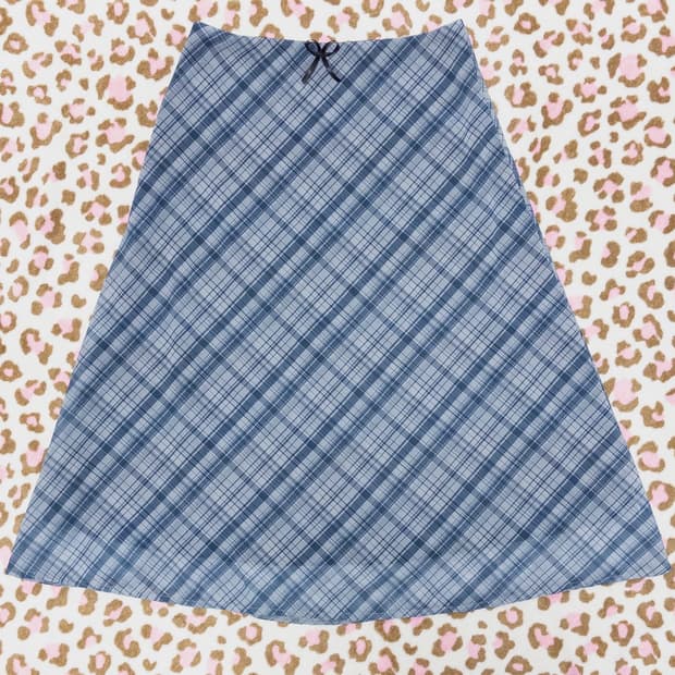 빈티지 체크 스커트