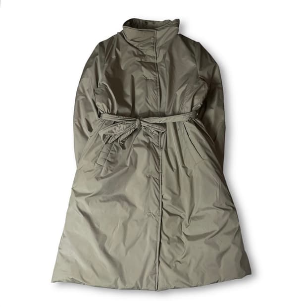 지베르니 폴리 카키 롱 경량 패딩 100