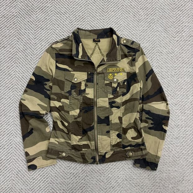 y2k 밀리터리 집업 자켓 v1843