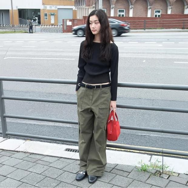 디애퍼처 - 카펜터 루즈 팬츠 (카키 M사이즈)