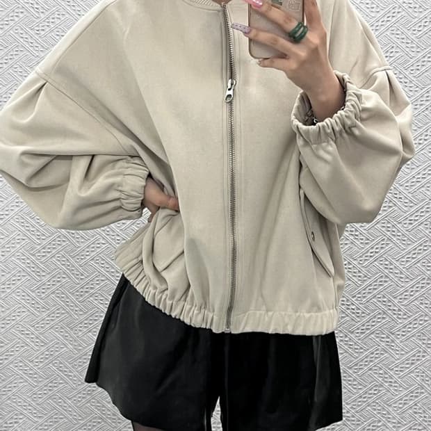 자라 ZARA 모던시크 올드머니 스웨이드 오버핏 자켓 L C13317