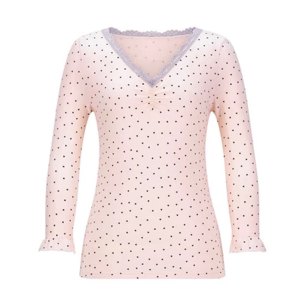 샵페어리 미니 하트 레이스탑 mini heart lace top pink