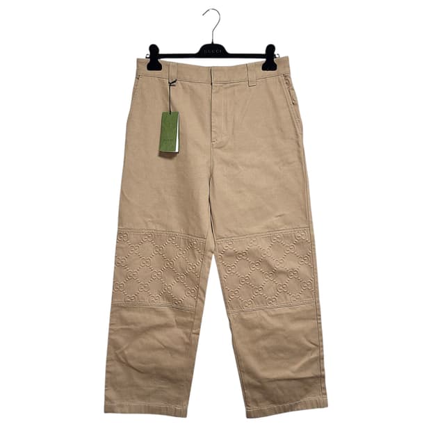 (새상품)구찌 엠보스드 GG 데님팬츠