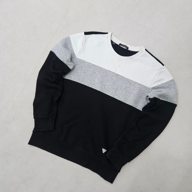 M 게스 블록 맨투맨 0324Y